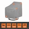 Modern Leisure Garrison Patio Swivel Lounge Chair Cover, Waterproof, 37.5 in. L x 39.25 in. W x 38.5 in. H, Granite 2997 - alternate 5